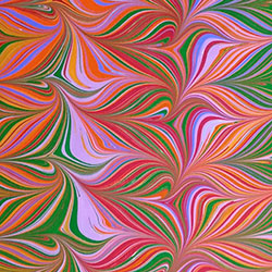 Picnic Pattern Marbled paper by Miki Lovett