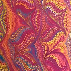 Angel Wing Marbled paper by Miki Lovett