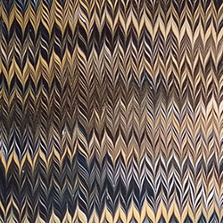 Chevron Pattern Marbled paper by Miki Lovett