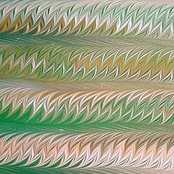 Chevron Chain Pattern Marbled paper by Miki Lovett