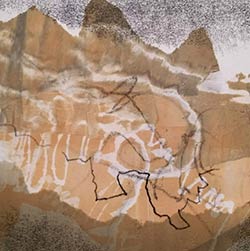 Mountain Storm. Monoprint by Miki Lovett. Soy Based Ink on Paper, Available